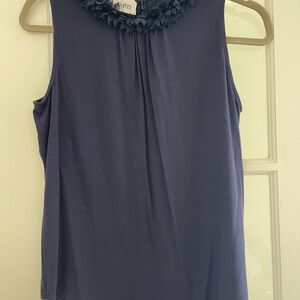 Sara Campbell Navy Sleeveless Top